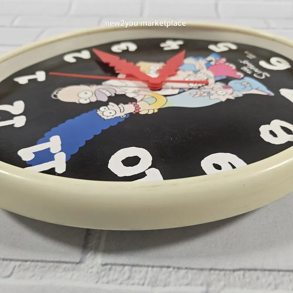 the simpsons vintage RARE original promo clock 1990 Works! collectibles WORKING!